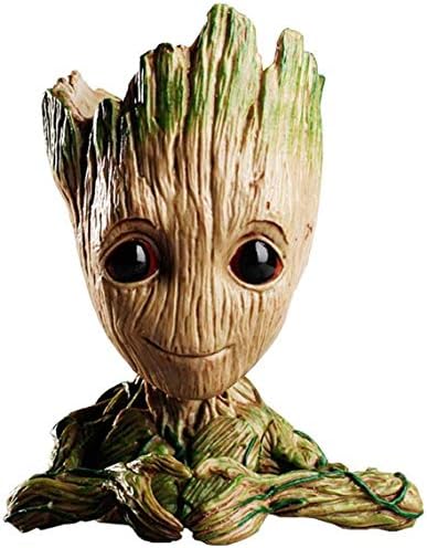 Caaju Guardian of The Galaxy Baby Groot Pen-Stand Cum Flowerpot (Heart Hands)