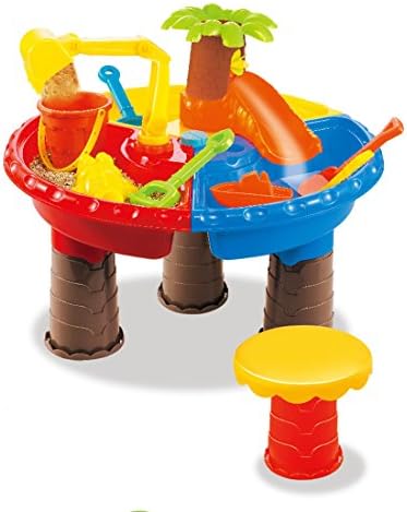 YAHAMA Sand and Water Play Table, 22Pcs Kids Plastic Sand Pit Set Sand and Water Play Toy