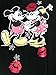 Disney Plus Size T-shirt Mickey Minnie Mouse Glitter Lips Kiss Print Black 1X