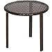Best Choice Products Set of 3 Outdoor Patio Wicker Tables w/Square, Round, and Ottoman Table, Brown