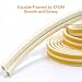 PRUGNA 20Ft Door Seal Weather Stripping, Window Rubber Seal Strip Self Adhesive Foam Tape for Door Window Gap and Wind Blocker, 3/8-Inch x 1/4-Inch x 20-Feet (White)