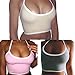 Photno Underwear, Women Boho Tank Bustier Bra Vest Crop Top Bralette Blouse Cami (L, Gray)