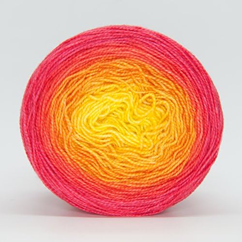 Kim Dyes Yarn Hand-Dyed Gradient Yarn (Challah Fingering, Sangria)