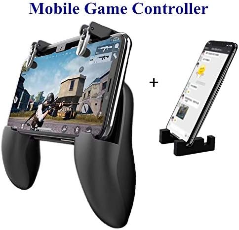 Mobile Game Controller - Aovon [Upgrade Version] Sensitive Shoot Aim Joysticks Gamepad with Magnetic Phone Holder for PUBG/Fortnite/ Knives Out, Support 4.7-6.5 inch Smartphone