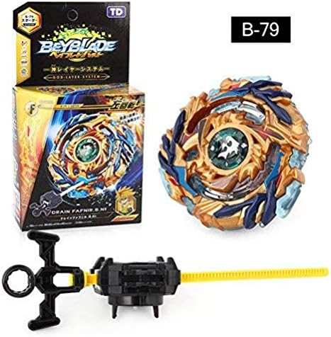 Wywei Bey Burst Blade Evolution String Launcher Grip Kit God Bay Battling Top Booster Geist Fafnir. High Performance 4D Bey Left Right Launcher Spinning Top Boys Game Toys Bey Battle Set (B-79)