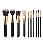 10pcs Makeup Brushes.Yiercolor Premium Makeup Brush Set Synthetic Kabuki Makeup Brush Set Cosmetics Foundation Blending Blush Eyeliner Face Powder Lip Brush Makeup Brush Kit