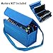 BTSKY® Handy 80 Slot Carrying Lipstick Organizer Marker Case Holder for Primascolor Marker and Copic Marker--Fits for Markers Pen from 15mm to 22mm Diameter(Blue)