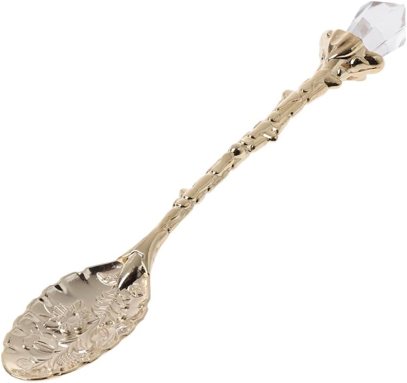 Hot Royal Luxury Vintage Palace Carved Coffee Tea Mini Ice Cream Scoop Spoon