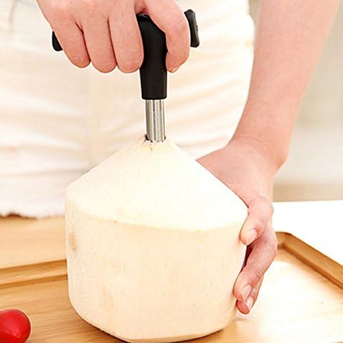 OLIVE US-Coconut Opener Tool Coco Water Punch Tap Drill Straw Open Hole Cut Useful Gadget