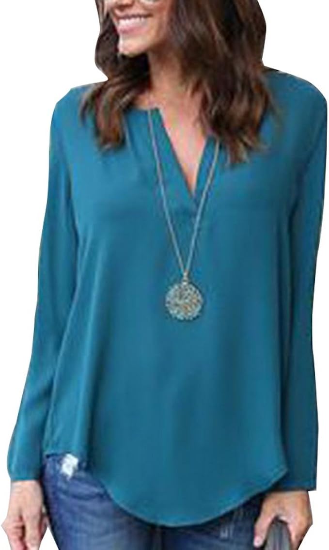 GORGLITTER Damen Bluse Langarm Gestreift | Hemdbluse Mit Kragen & Knopfleiste