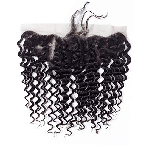 Forawme-Unprocessed-Brazilian-Deep-Wave-Hair-Full-Lace-Frontals-Human-Hair-14-Inch-130-1B-Ear-To-Ear-Pre-Plucked-Lace-Frontal-Closure-With-Baby-Hair-13X4-Hair-Pieces