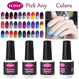 CLAVUZ Color Changing Gel Nail Polish Set Pack of 6 Soak Off UV LED Salon Beauty Chameleon Art DIY