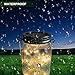 ZOUTOG Solar String Lights, 30 LED Hanging Mason Jar Outdoor Lights with Handle, Solar Lantern Lights for Patio / Garden / Yard and Lawn, 6 Pack - Jars & Hangers Included