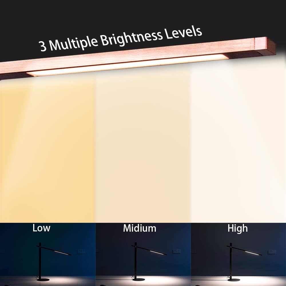 CRIOO LED Bedside Reading Lamp,Eye-Caring Bedroom Desk Lamps,Touch Dimming,Nightlight,Aluminum Alloy Metal,Portable Minimalist Office Table Light for Studying Computer and Hobby (Gold): Home Improvement
