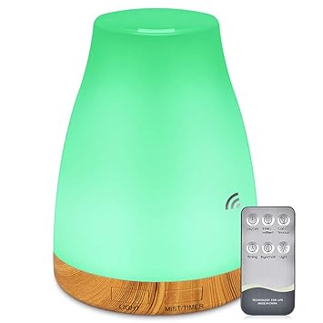 Amazon Com Essential Oil Air Mist Diffuser 300ml Quiet Aroma Essential Oil Diffuser Cool Mist Humidifier Waterless Auto Off 7 Color Changing Diffuser For Office Home Bedroom Living Room Wood Beauty