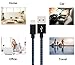 Suanna iPhone Cable 3Pack 10FT Nylon Braided Certified Lightning to USB iPhone Charger Cord for iPhone 8 7 Plus 6S 6 SE 5S 5C 5, iPad 2 3 4 Mini Air Pro, iPod Nano 7 (Black Blue)