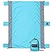 SHINE HAI Outdoor Beach Blanket, Lightweight Durable Nylon Sand Free Quick Drying Picnic Blanket, Large Picnic Blanket 7.5’ x 6’ Water Resistant, Portable Beach Mat with 4 Anchor Pockets and 4 Stakes