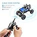 Tobeape RC Car, Wireless Remote Control Off Road RC Toy Car, 1/18 Scale High Speed RC Truck, 4 Wheel Drive Jeep, Birthday Gift for Children, Kids (2 Rechargeable Batteries Included) - Blue