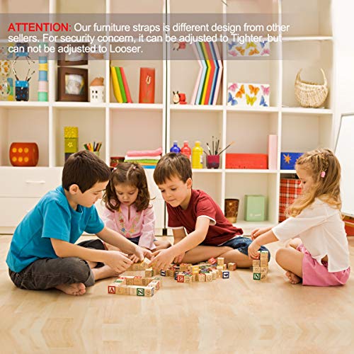 image for Conthfut Furniture Straps (10 Pack) Baby Proofing Anti Tip Furniture A