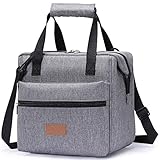 Lifewit Lunch Bags Lunchbox Adult Insulated for Women, Water-Resistant Leakproof Small Cooler Bento Bag for Work/School/Meal Prep, Grey
