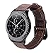 iBazal Gear S2 Classic Leather Band 42mm,Vintage Gear S2 Classic 20mm Leather Band Replacement Strap Compatible for Samsung Gear S2 Classic Smart Watch SM-R732/Huawei Watch 2 Men - Coffee+Black Clasp