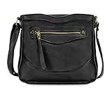 Scarleton Simple Front Zip Crossbody Bag H1956