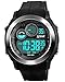 Digital Sports Watch Electronic Waterproof LED Military Big Face Light Black Teenager Boy's watch (silver)