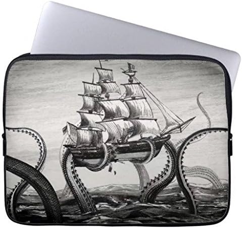 Eratio Kraken Holding up A Pirate Sailing Ship Neoprene Laptop Sleeve 13 Inch Macbook Air Case Macbook Pro Sleeve and 13 Inch Laptop Bag