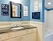 Stupell Home Décor Bathroom Rules Blue And Black Print Wall Plaque, 7 x 0.5 x 17, Proudly Made in USA