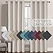 H.VERSAILTEX Linen Blackout Curtain 84 Inches Long for Bedroom/Living Room Thermal Insulated Grommet Linen Look Curtain Drapes Primitive Textured Burlap Effect Window Drapes 1 Panel - Heather Ivory