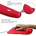 Nex® Mouse Mat with Wrist Rest Pad Mouse Pad Keyboard Mouse Memory Foam Stress Disorder Pads Kit Wrist Rest Pad for Surfing and Gaming (Red)