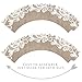 Andaz Press Party Cupcake Wrapper Decorations, Burlap Lace, 24-Pack, For Girls 1st Birthday Baby Bridal Shower Tea Party Themed Decorations