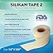 Silikan Tape 2 Soft Premium Silicone Medical Grade Tape 1.6 inches X 120 inches Painless No Residue Removal Safe Nontoxic Latex Free Showerproof Flexible Thin Easy Cut to Length Skin Tone Protective