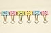Abankey Pack of 40 Cute Lovely Smiling Face Spring-Loaded File Organizer Paper Holder Metal Binder Clips, Assorted Color (Lost ocean-WX9852)