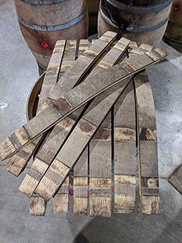 Midwest Barrel Company Authentic White Wine Oak Barrel Staves, Set of 10 Staves