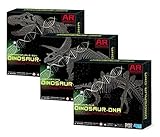 Dig a Dinosaur Excavation DNA Kit AR Wonders T-Rex Stegosaurus and Triceratops Dinosaurs - 3 Pack w Universal Truths Dino Bone!