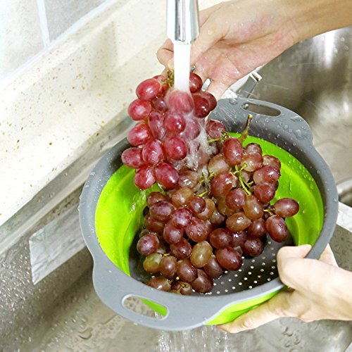 5 Collapsible+Colander+Silicone+Kitchen+Strainer
