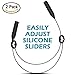maxin 2Pack Adjustable Eyewear Retainer, 16 inches No Tail Sunglass Straps, Sunglasses Holder,Sunglasses Retainer (Black)