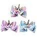 Oaoleer 6pcs 8 inch Unicorn Large Hair Bows with Alligator Clip Gift for Girls Toddles