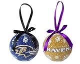 Baltimore Ravens Official NFL LED Box Set Ornaments by Evergreen Enterprises
