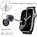 [6 Pack] Apple Watch Screen Protector 44MM PET, hairbowsales HD Screen Protector Anti-Bubble Scratch-Resistant Guard Cover 3D Hydrogel Protective Soft Film Apple Watch Series 4 44mm PET