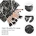 MAGEFY Makeup Brushes Set 10 Pcs Marble Makeup Brush Set with Makeup Brushes Bag Premium Synthetic Kabuki Foundation Brush Face Powder Blush Concealers Eyeshadows Cosmetic Brushes Kit,Black
