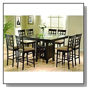 Counter Height Dining Sets Cappuccino Finish Counter Height Dining Table Chair Set