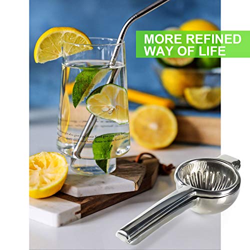 Large Lemon Squeezer Bowl,Lime Hand Manual Juicer 304 Stainless Steel With Premium Quality,Heavy Duty Solid Metal Handheld Lime Lemon Squeezer, Manual Citrus Press Juicer