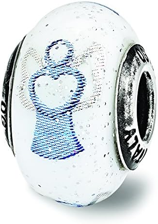 Reflections Sterling Silver Blue Angel Murrano Glass Bead