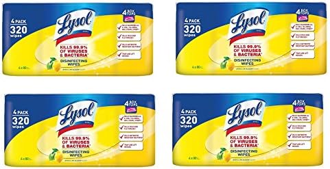 Lysol Disinfecting Wipes, Lemon and Lime Blossom bsleun, 1280ct (4X80ct)
