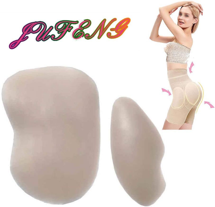 JUFENG 500G/pair- Womens Fake Butt Lifter Hip Enhancer-Drop Shape Soft Silicone Buttock Pads - Control Panties Pad,B-M