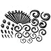 PiercingJ 42 Pieces Acrylic Gauge Kit Spiral Tapers and Plugs 12G-00G Ear Stretching Starter - 21 Pairs