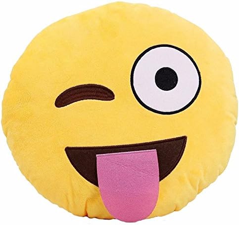 Emoji plush Smiley Cushion Pillow Sofa Stuffed Plush Toy Doll Funny Cute emoji pillow Decorative Cushion Home Lovely pillow (#12)