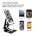 Foldable Universal Desktop cell phone stand tablet stand holder, Aluminum apple iwatch stands charging dock cradle For all Android Smartphone,iWatch (38mm 42mm) and Tablet (Up to 12.9 inch) Black